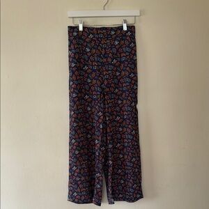 Floral Patterned Wide-Leg Pants